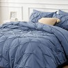 Cozy Comfort by Bedsure | Solid Diamond Pintuck 7pcs 80gsm Queen Size Beige Bedding Set Comforter Set - 4 of 4