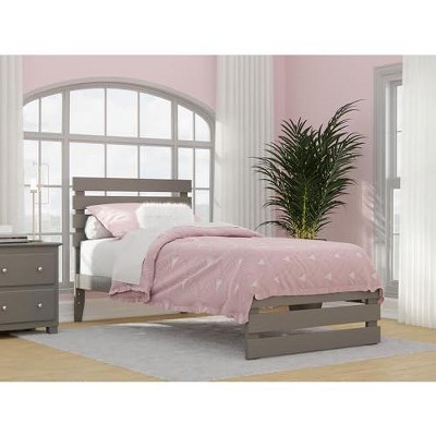 AFI Furnishings Oxford Twin Extra Long Bed with Footboard and USB Turbo Charger in Grey
