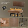 Bekrvio 26" Counter Height Swivel Bar Stools - Upholstered Faux Leather, Wood Backs & Metal Legs, Counter Stools for Kitchen Island - 3 of 4