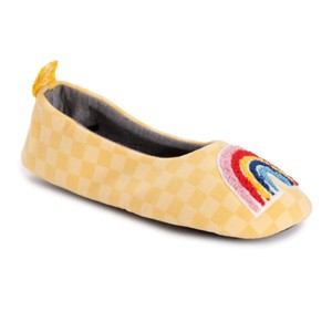 Muk Luks Women's Travel Ballerina Slipper with Patch - 1 of 4