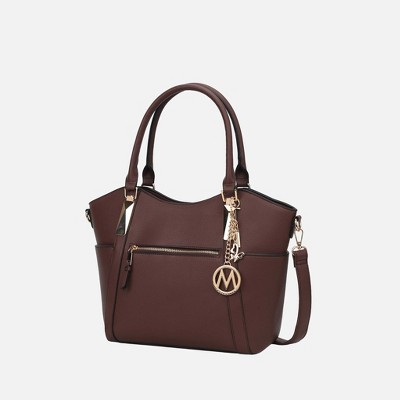 MKF Collection Janise Solid Vegan Leather Tote Bag Purse by Mia K