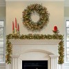 48" Prelit Wintry Pine Artificial Wreath with Pine Cones, Berries & Snowflakes Clear Lights - National Tree Company - 2 of 4