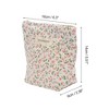 Unique Bargains Travel-friendly Leaf Flower Handheld Makeup Bag Pink 1 Pc - 2 of 4