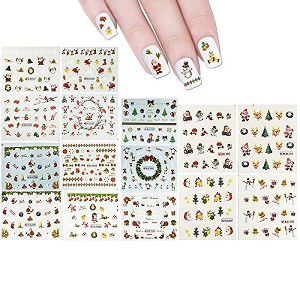 Wrapables Christmas Water Slide Nail Art Decals Water Transfer Nail Decals (44 Sheets/Over 800 Decals) - 1 of 4