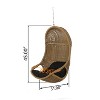 Christopher Knight Home Ripley Outdoor Wicker Hanging Basket Chair with Cushions (No Stand) - 3 of 4