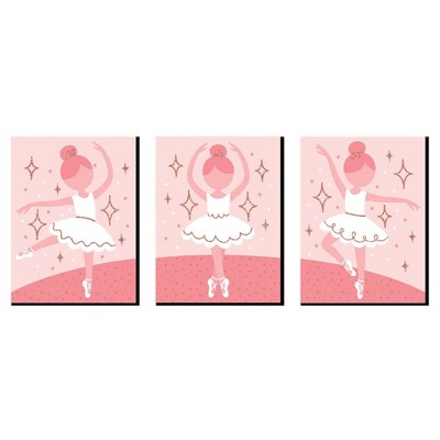 Big Dot of Happiness Tutu Cute Ballerina - Ballet Nursery Wall Art and Kids  Room Decor - 7.5 x 10 inches - Set of 3 Prints