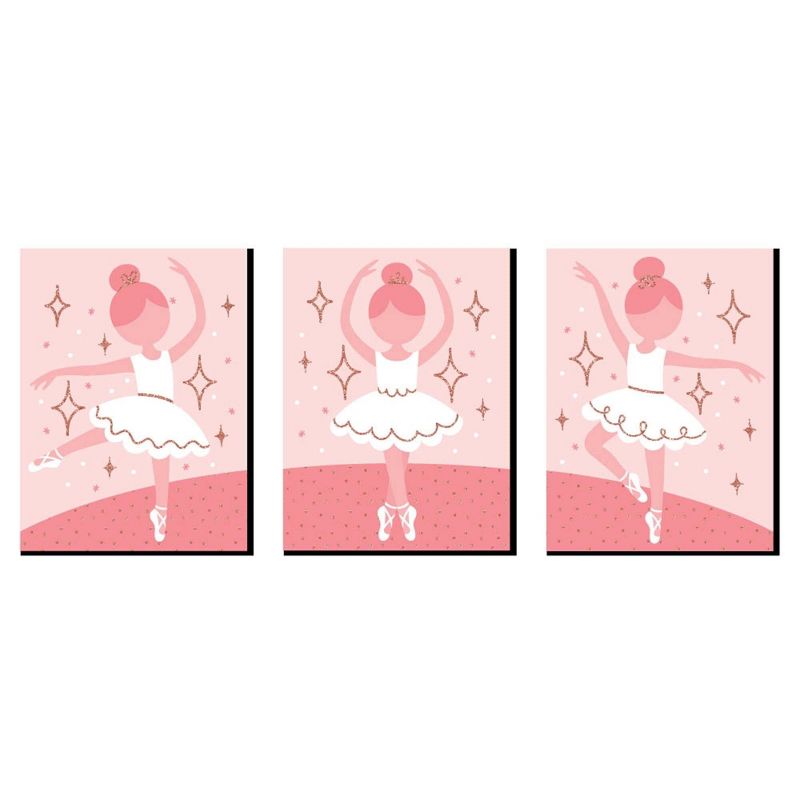 Big Dot of Happiness Tutu Cute Ballerina - Ballet Nursery Wall Art and Kids Room Decor - 7.5 x 10 inches - Set of 3 Prints, 1 of 8