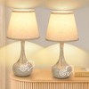 DAKAFUL Touch Table Lamp with Beige Fabric Shade, 3-Way Dimmable ,E26 Base ,Metal Aceent Lamp for Bedroom/ Living Room/Nightstand(Set of 2) - 2 of 4