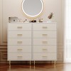 Modern White Nightstand for Bedroom, 5 Drawer Dresser, Small Bedside Table Night Stand, Wooden Nightstand with Drawers for Bedroom, Living Room - 4 of 4