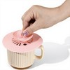 Anna-Kaci Silicone Bunny Ear Cup Lid Dustproof Insulated Drink Cover with Pop Up Vent Seal 4.6x0.7in - 3 of 4