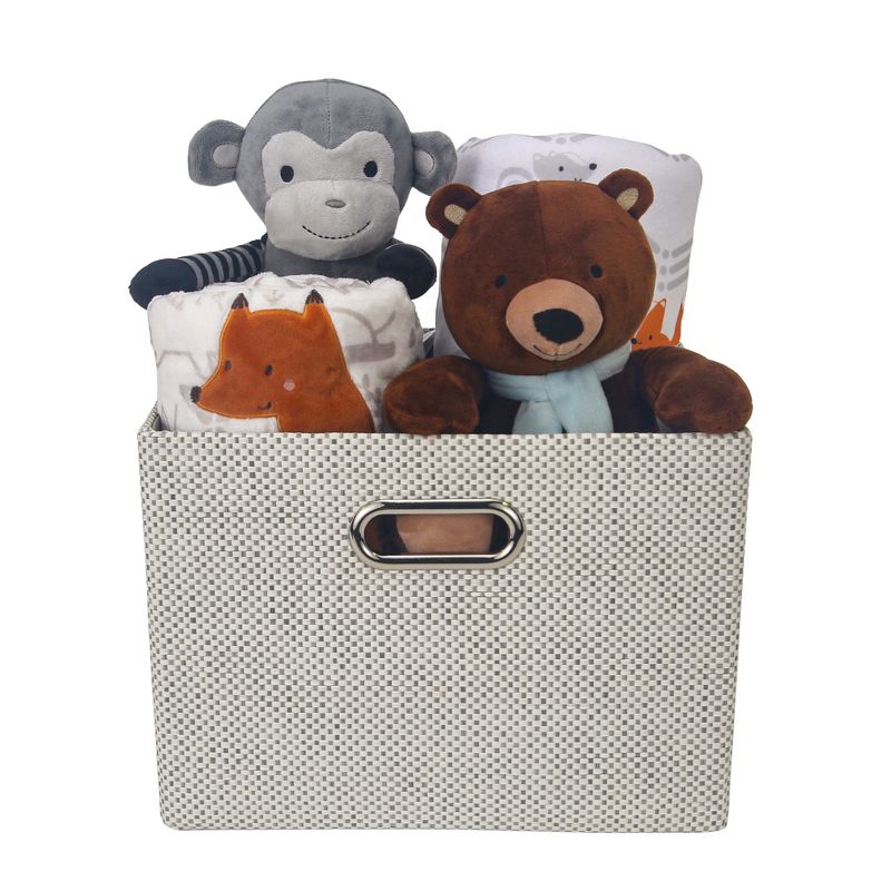 Bedtime Originals 5-Piece Gray Baby Gift Basket - Gray, Animals, Jungle, Monkey, 4 of 10