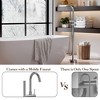 Freestanding Bathtub Faucet, Floor Mount Tub Filler with Hand Shower, 360° Swivel Spout, Single Handle Bathroom Tub Faucet for Cleaning, Bathing - 2 of 4