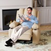 COZONY Recliner Chair with 360° Swivel Rocker, PU Leather Lazy Chair with Cup Holders for Living Room - 3 of 4