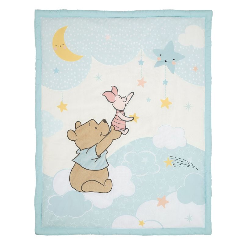 Bedtime Originals Starlight Pooh 3-Piece Crib Bedding Set - Blue, Animals, 2 of 10