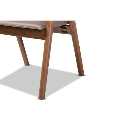 High Back Gray Wood and Cane Arm Chair