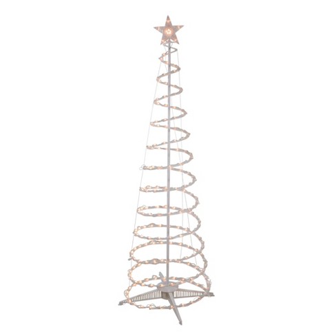 Northlight 6' Clear Lighted Spiral Cone Tree Outdoor Christmas ...