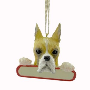E & S Imports 2.25 In Boxer Christmas Pup[Py Dog Tree Ornaments - 1 of 2