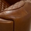 Art Leon Mid-century Modern Genuine Leather Accent Chair with Quilted Design - 4 of 4