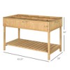 Okak Elevated Wooden Garden Bed with Shelf 43.3x18x30 Inch Outdoor Planter Box for Vegetables, Herbs, Flowers, 5 Colors - 2 of 4