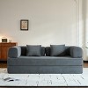 Compact Modern Sleeper Sofa with 35D Foam Support and No-Assembly Design for Living Room -3irtyhousy - 2 of 4