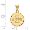 Black Bow Jewelry 14k Yellow Gold Iowa State Cyclones NCAA Medium Pendant - 2 of 3