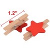 Unique Bargains Star Shaped Mini Wooden Photo Spring Pegs Card Holder 1.2" x 0.7" x 0.4" 20 Pcs - 2 of 3