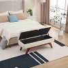 CAVINAS Rectangular Storage Ottoman Bench,Upholstered Ottoman with Solid Wood Feet for Living Room,Bedroom - 4 of 4