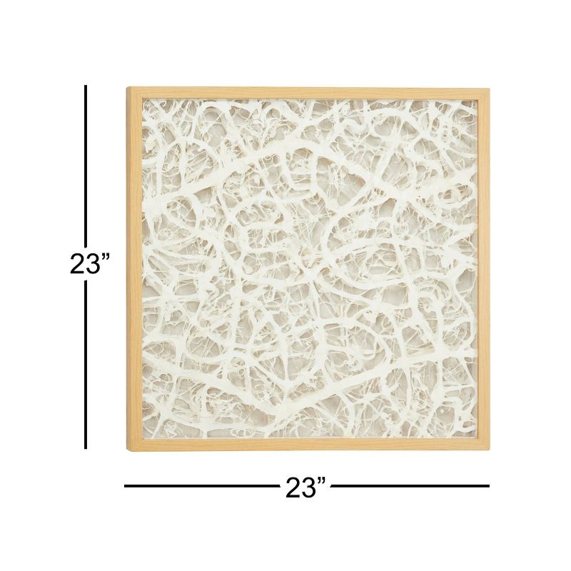 23.5&#34; x 23.5&#34; Modern Large Square Abstract Art White Paper Shadow Box Wall Decor - Olivia &#38; May, 3 of 4