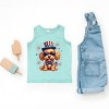 The Juniper Shop Patriotic Fluffy Dog Toddler Tank - 3T - Seafoam - 4 of 4