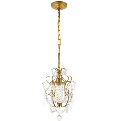 Kirin Oil Rubbed Bronze Pendant with Clear Crystal Trim