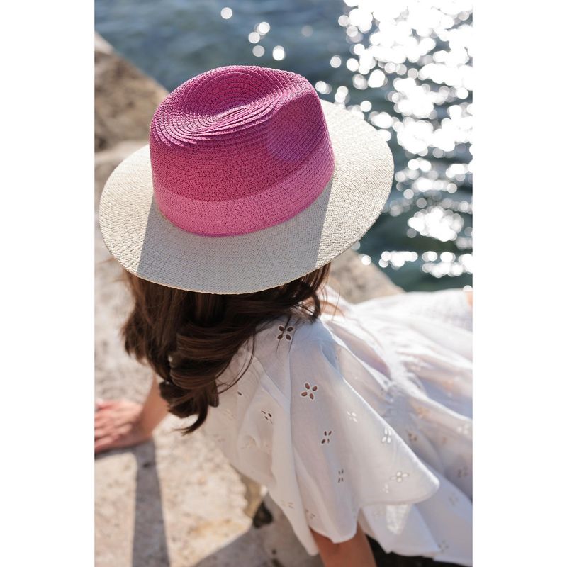 Shiraleah Pink and Natural Andrea Sun Hat, 2 of 6