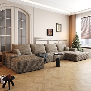 Dewdrop Cloud Sectional Couch ,Modern Modular Sofa with Deep Seat, Upholstered Couches for Living Room Bedroom,No Assembly Required - 1 of 4