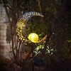Moonelit Creations Solar LED Crescent Moon Garden Light Stake Black - 4 of 4