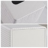 LunaLulinlk PU Leather Tissue Box Cover Square Tissue Box Holder with Magnetic Closure White - 4 of 4