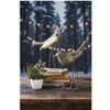 Metal Bird Figurine Set Rustic Grey 12″ H by Kalalou - 3 of 3
