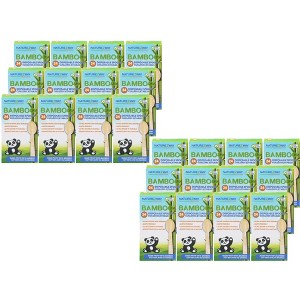 Naturezway Disposable Bamboo Spoons - Case of 24/24 ct - 1 of 3