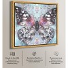 Art Remedy Shining Butterfly Colorful buterfly and flowers wall art Framed - 3 of 4