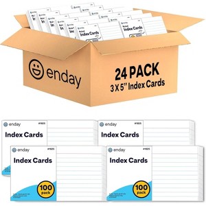 Index Cards 3x5 Bulk, Notecards, Flashcards, Notecards 3x5 lined, Blank on Back, Flashcards for School Home and Office, Ruled Index Card, 100 Per Pack - 1 of 4