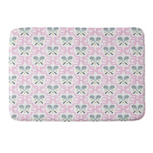 Deny Designs Krissy Mast Tennis Trellis Bows in Pink Memory Foam Bath Mat - 1 of 4