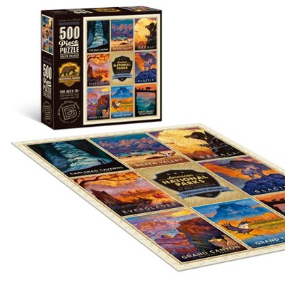 Americanflat 500 Piece Jigsaw Puzzle, 18x24 Inches, "American National Parks 2" Art by Anderson Design Group