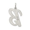 Black Bow Jewelry Sterling Silver Madison Collection LG Classic Script Initial B Pendant - 3 of 4