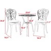 Sapphtopaz Outdoor Patio Furniture Bistro Set Patio Aluminum Hollow Design Bar Lounge Table and Chairs Set for Small Garden, Outdoor, Terrace - 2 of 4