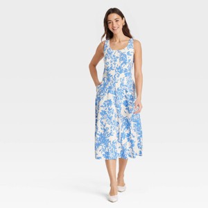 Women's Corset Midi A-Line Dress - A New Day™ - 1 of 3