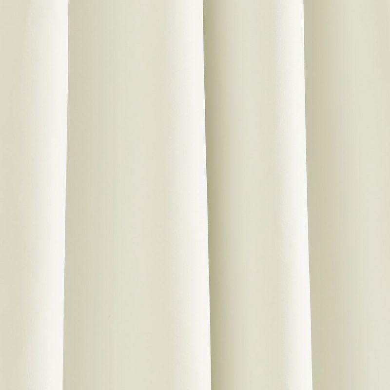 Reyna 100% Lined Blackout Window Curtain Panel Ivory Single 54X84, 4 of 7