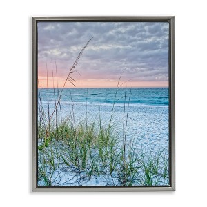 Stupell Industries Coastal Sea Grass Sprigs Beach Shore Floating Frame Canvas Art - 1 of 4