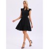 INSPIRE CHIC Women's Summer Casual V Neck Stand Collar A-Line Tiered Flowy Sleeveless Dress - 4 of 4
