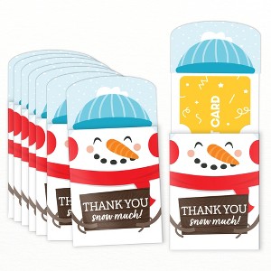 Big Dot of Happiness Snowman Thank You Snow Much Gift Card Holders with Envelopes, Winter Money & Gift Card Sleeves, Holiday Nifty Gifty Pack Set of 8 - 1 of 4