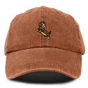 Dalix Dachshund Embroidered Cotton Dad Hat Casual Adjustable Baseball Cap for Dog Lovers Womens - 1 of 4