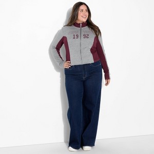 Women's Sporty Zip-Up Sweatshirt - Wild Fable™ - 1 of 3