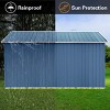 Coolbibila-10Ftx12Ft Storage Sheds, Metal Sheds With Waterproof Roofs And Durable Metal Frame, Tool Sheds With Lockable Doors And Window - 3 of 4